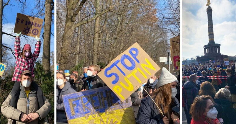 Friedensdemo in Berlin, 27. Februar 2022